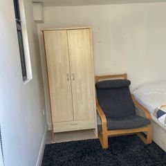 single bed, wardrobe and chair - collection 24th Sunday evening