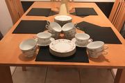 Rare &amp; discontinued handcrafted Zylstra Select Fine China Autumn Gold Tea Set