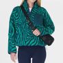Sweaty Betty Women's Karma Half-Zip Printed Fleece Top size Medium Image 2