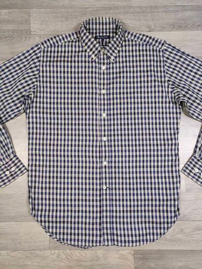 Aquascutum Button Down Nova Check Shirt Mens Large