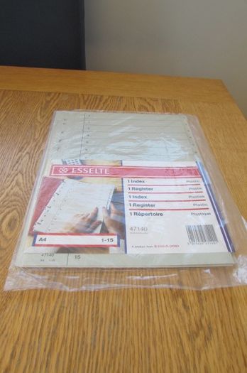 "Esselte" Vinyl Numbered Index for Sale