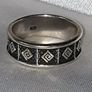 Pristine Vintage Sterling Silver Band Ring Image 7