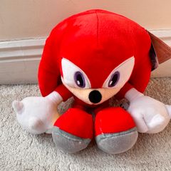 Sega Prize International Knuckles Sonic Hedgehog Plush approx. 27 cm. Dirty Hands Please see photos