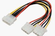 New 20cm 4 PIN IDE Molex Power Supply Y 2 Way Cable Splitter Extension Lead #166