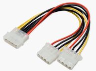 main image for ad New 20cm 4 PIN IDE Molex Power Supply Y 2 Way Cable Splitter Extension Lead #166