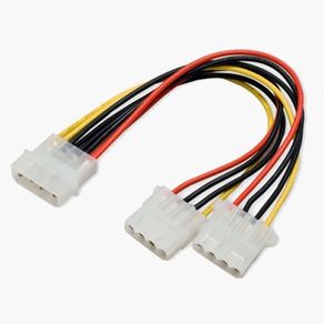 New 20cm 4 PIN IDE Molex Power Supply Y 2 Way Cable Splitter Extension Lead #166