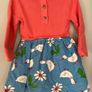 Mini Boden Knit & fine corduroy Daisy Duck Dress Sz 6-12mths EUC Image 3