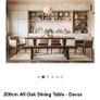 200cm All Oak Dining Table Brand New Image 5
