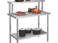 main image for ad Kitchen Work Table with Overshelf Stainless Steel