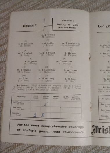 Memorabilia Gaa All Ireland  Hurling  Programme