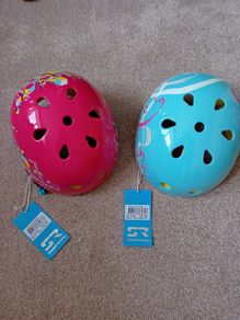 Perfect for twins Two Girls Shred Ready Watersports/Cycling/Roller Skates Etc Helmets Size Small