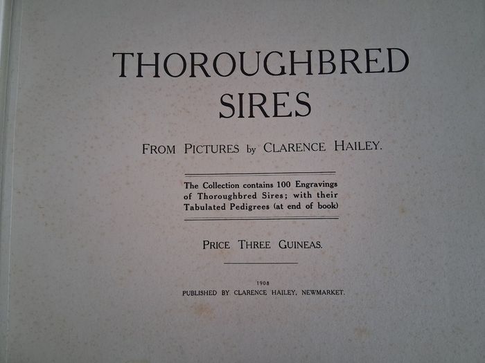 Book  Of Thoroghbred Sires.