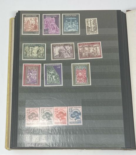 Collection: Switzerland (Helvetia) mainly, Malta, Gibraltar & Andorra Stamps mainy usd but a few mint on 38 pages