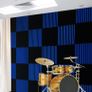 48 Pack Black blue 1" x 12" x 12" Acoustic Wedge Studio Foam Sound Absorption Wall Panels (FREE POSTAGE) Image 3