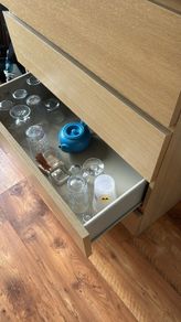 Wooden dresser from Ikea for sale. Really handy for clothes and socks etc.