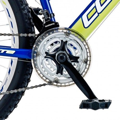 19" Coyote Blue Ridge Gents FS Disc, 21 Speed, Blue/White
