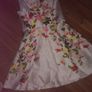 White Satin Floral Dress Image 2