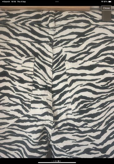 jeans Zara high rise skinny animal print size 12