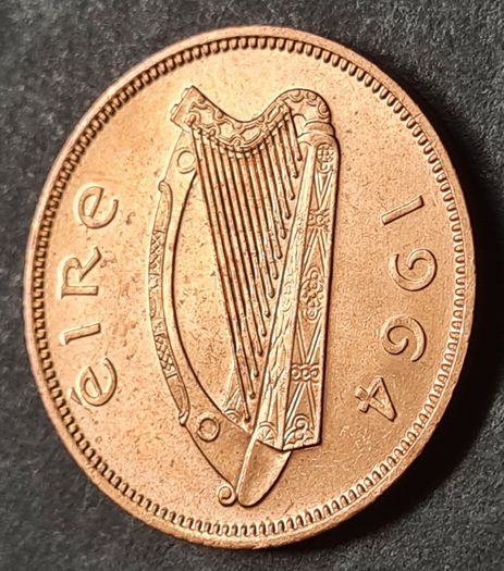 Ireland Excellent 1964 Half Penny coin Full Lustre