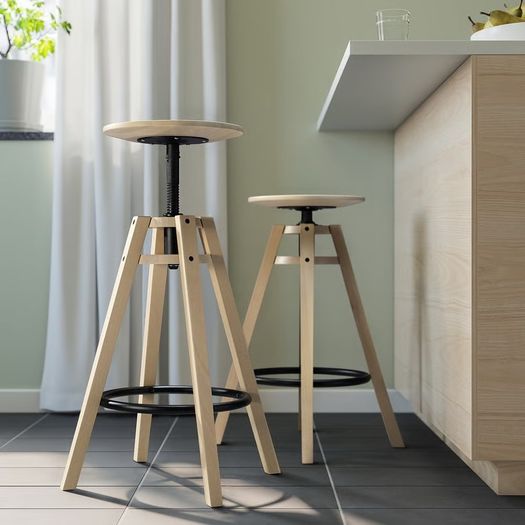 Dalfred Height-Adjustable Bar Stool