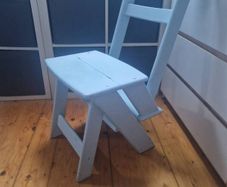 Solid wood ladder/library chair