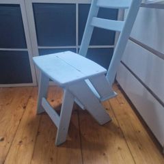 Solid wood ladder/library chair