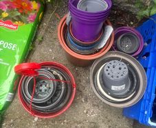 70 assorted pots for garden or allotment