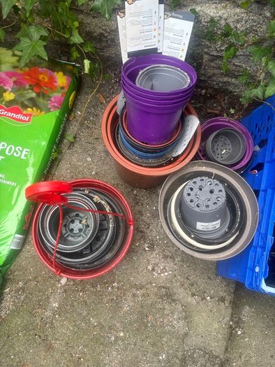 70 assorted pots for garden or allotment