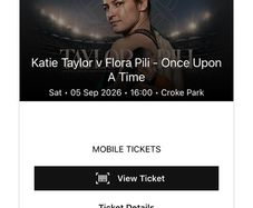 Single Katie Taylor Ticket LWR Hogan