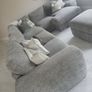 Large L shaped couch with foot stool Image 3