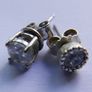 Vintage 925 Sterling Silver  cubic zirconia stunning earrings Image 5