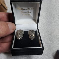 vintage silver marcasite earrings