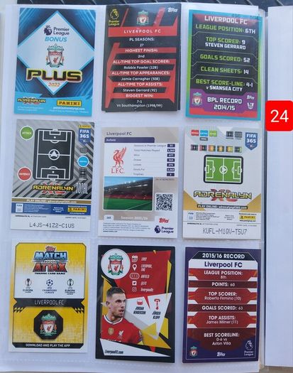 Liverpool Football Cards (limited, Crests, Signature,  Etc)