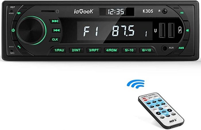 RDS Hands-free Calling Car Radio Bluetooth 5.0, 7 LED Colors Car Stereo & Clock, 4X60W FM Radio USB/AUX in/MP3/FLAC/WMA/WAV/SD/AM MP3 Player Wireless Remote Control, 30 Radio Stations,1 DIN (FREE POSTAGE)