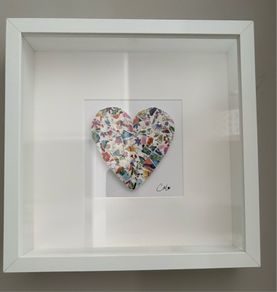 Handmade Framed Mosaic Heart