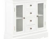 Sideboard White 70x28x70 cm Solid Pine Wood
