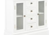 Sideboard White 70x28x70 cm Solid Pine Wood