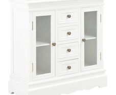 Sideboard White 70x28x70 cm Solid Pine Wood