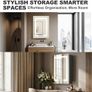 70x50cm Aluminum LED Bathroom Mirror Cabinets, 3 Color Light Modes & Defogger, Family-Friendly with 3 Storage Shelves, Moisture-Resistant Easy Assemble for Small Bathrooms/Rental Apartments Image 7