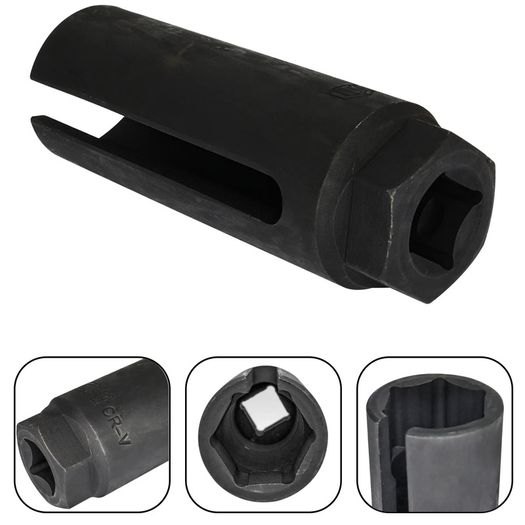 22mm Oxygen-containing European Standard Oxygen Vacuum Lambda Sensor Removal Socket Kit Car Tools 1/2" Drive 8mm Slot CR-V Steel