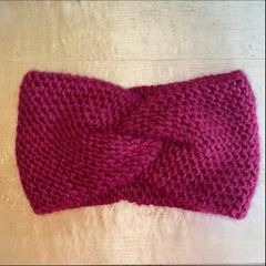 Burgundy wool mix headband