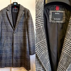 Bershka Checked Coat Size S