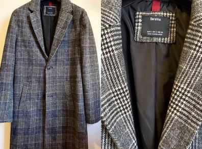 Bershka Checked Coat Size S