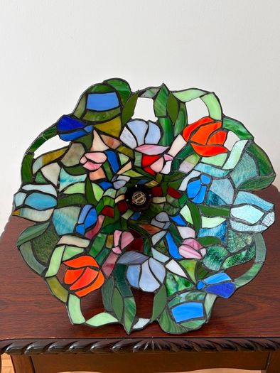 Vintage tiffany style stained glass ceiling pendant light ready to hang