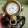 Vintage Brass Black Nautical Diver Helmet Clock -Helmet Quartz Clock Image 10