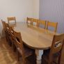Bespoke  dining room /kitchen table with ten chairs Image 4