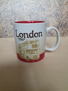 STARBUCKS London version 2 RED BUS Global City icon mug collectors series 2016 16oz cup