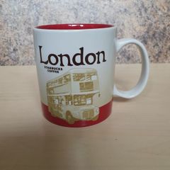 STARBUCKS London version 2 RED BUS Global City icon mug collectors series 2016 16oz cup