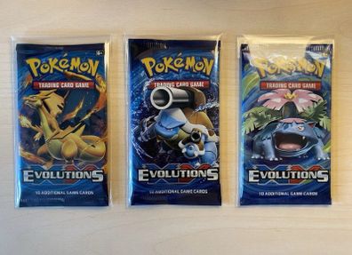 x3 XY Evolutions Booster Packs