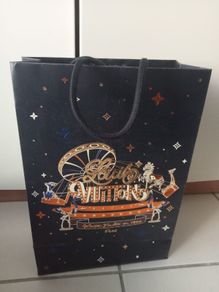 Louis Vuitton 2024 Christmas Blue Paper Gift Bag